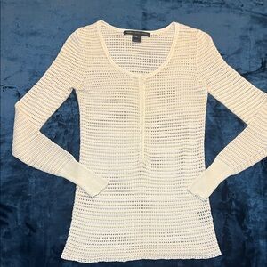 Marc By Marc Jacobs Cream Long Sleeve Knit Top XS